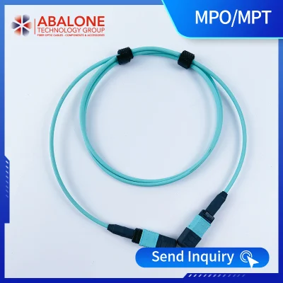 Abalone OEM&ODM MPO/Mpt APC 12 Core Atenuador de fibra fêmea para macho Cabo de fibra óptica Patch cord de fibra óptica com conector